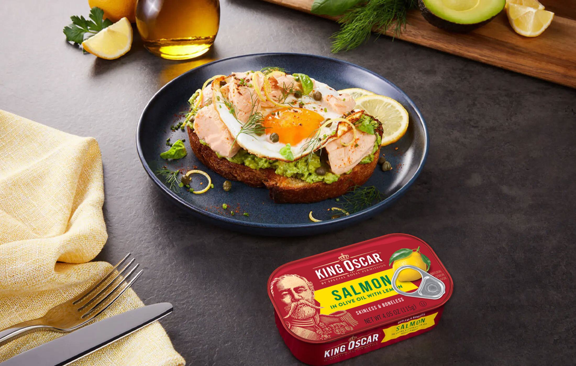 Avocado Toast with Lemon Salmon & Egg
