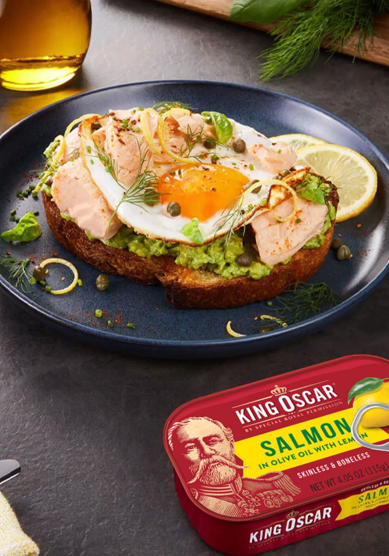 Avocado Toast with Lemon Salmon & Egg