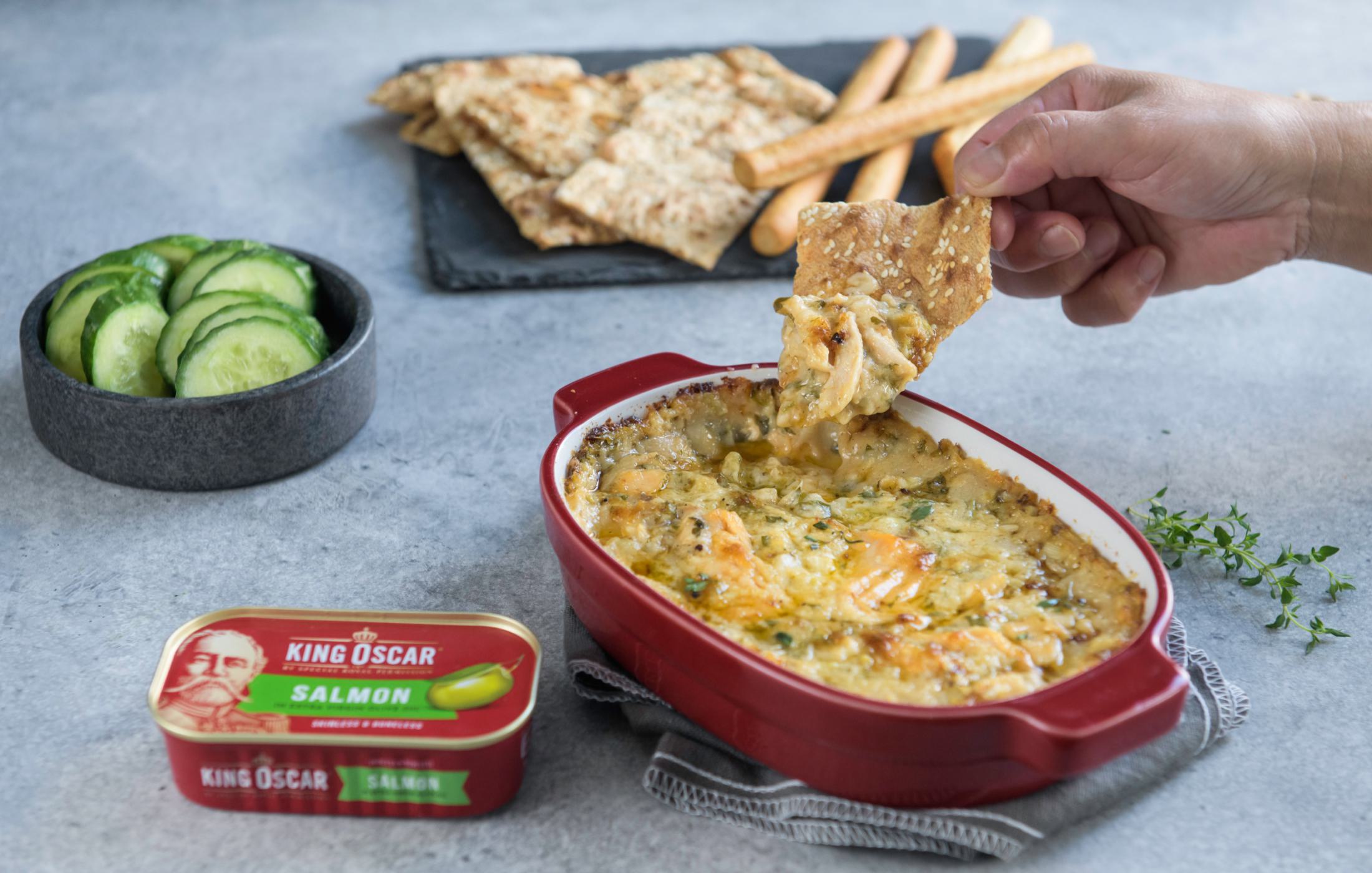 Baked Salmon Parmesan Dip