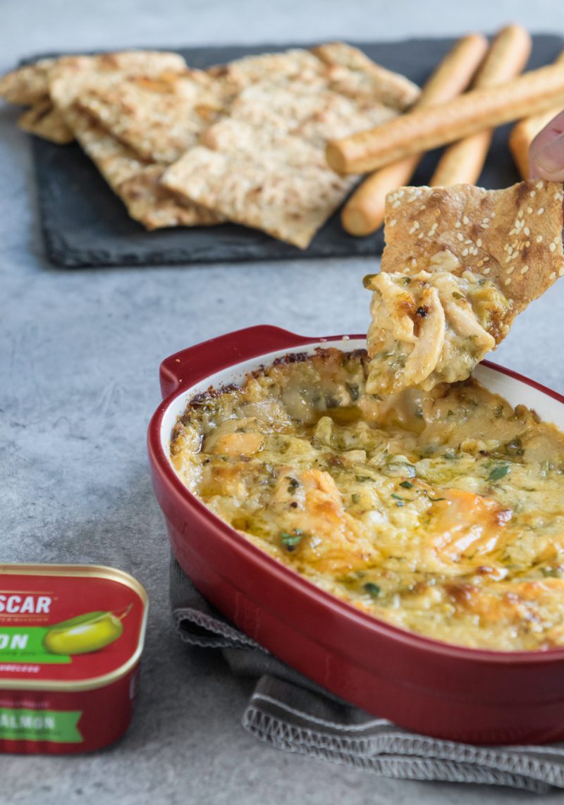 Baked Salmon Parmesan Dip