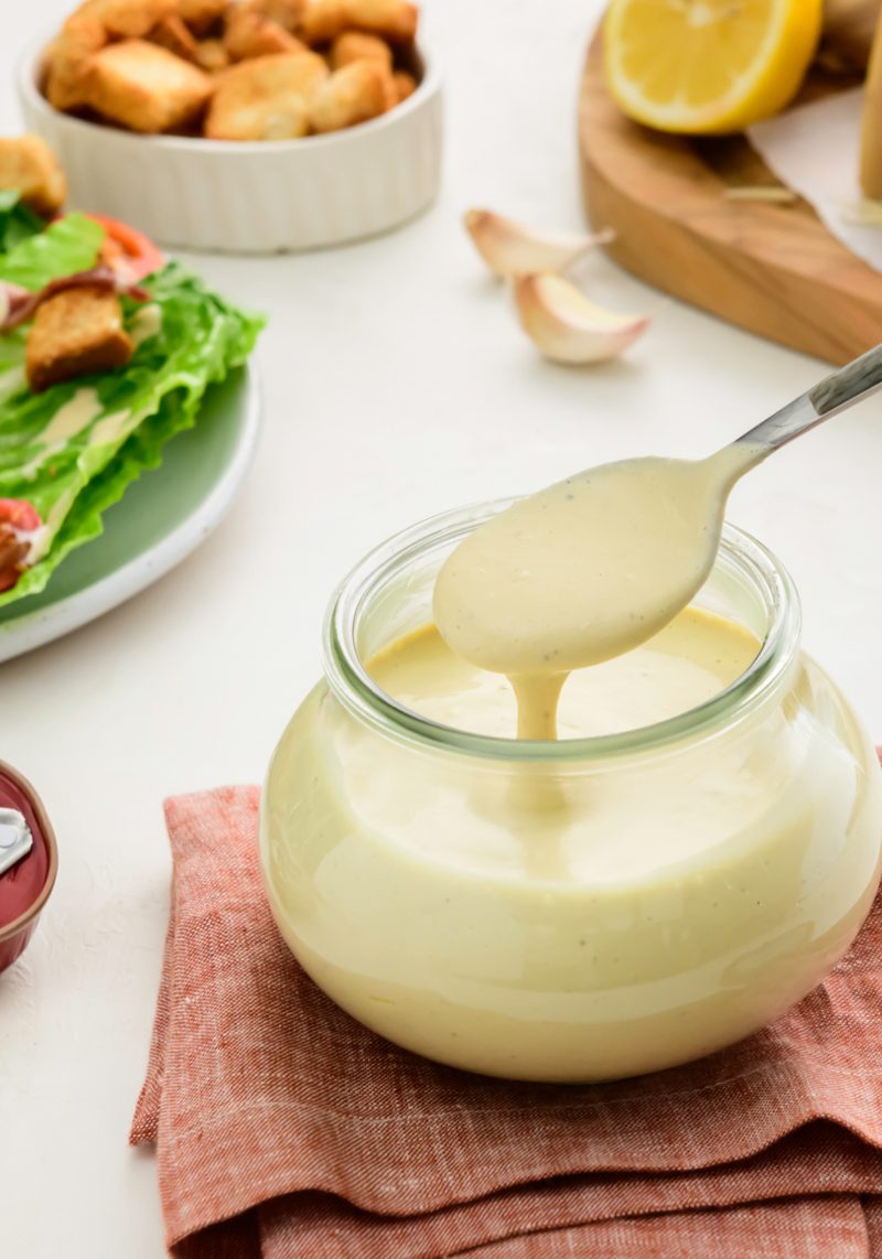 Classic Caesar Dressing with Anchovies