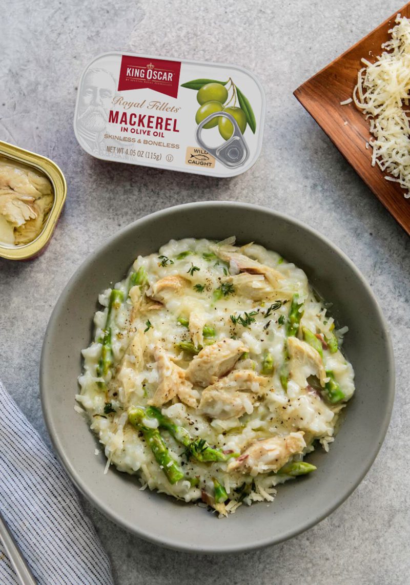 Creamy Mackerel Risotto