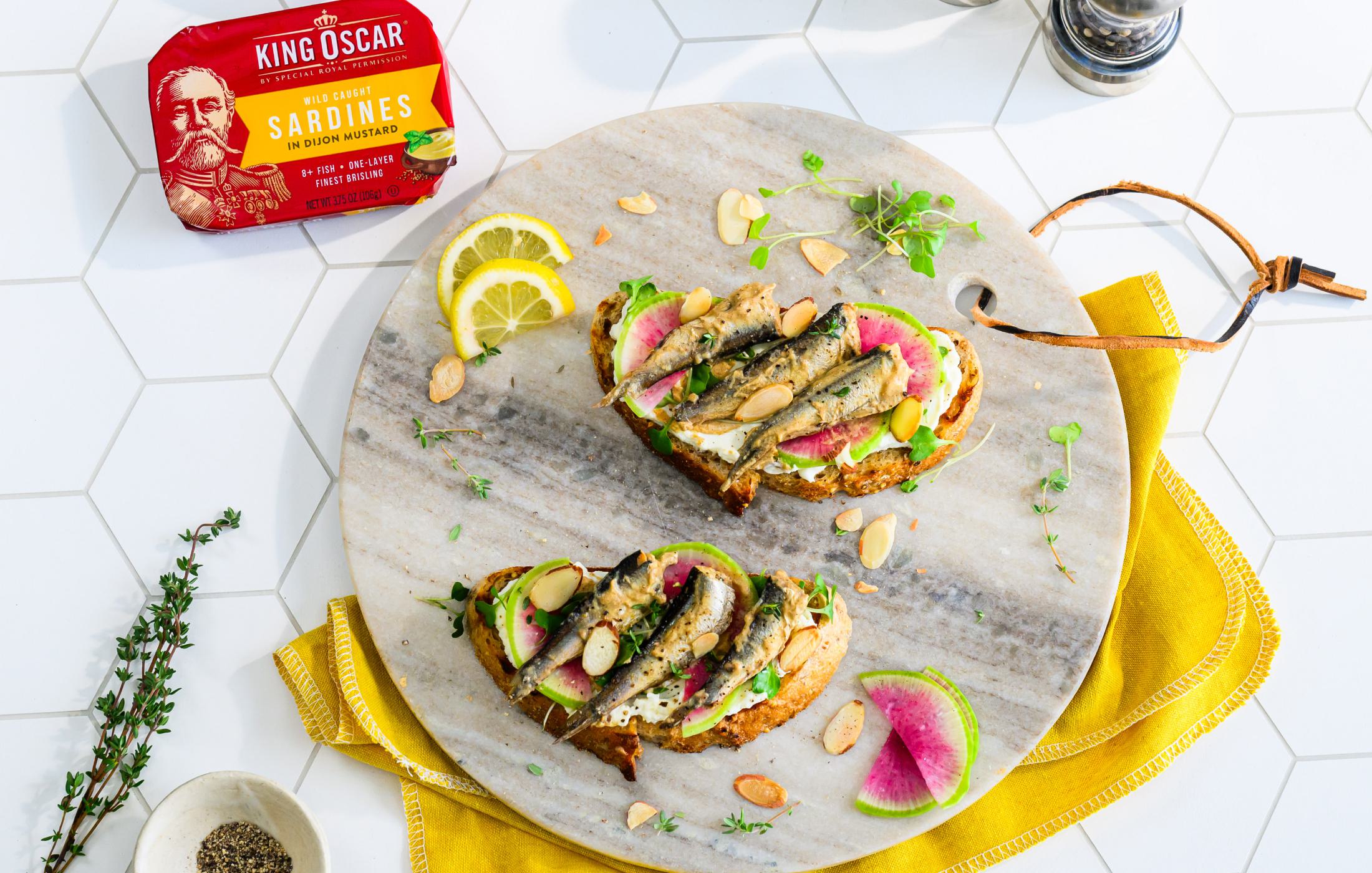 Dijon Mustard Sardine Ricotta Toast