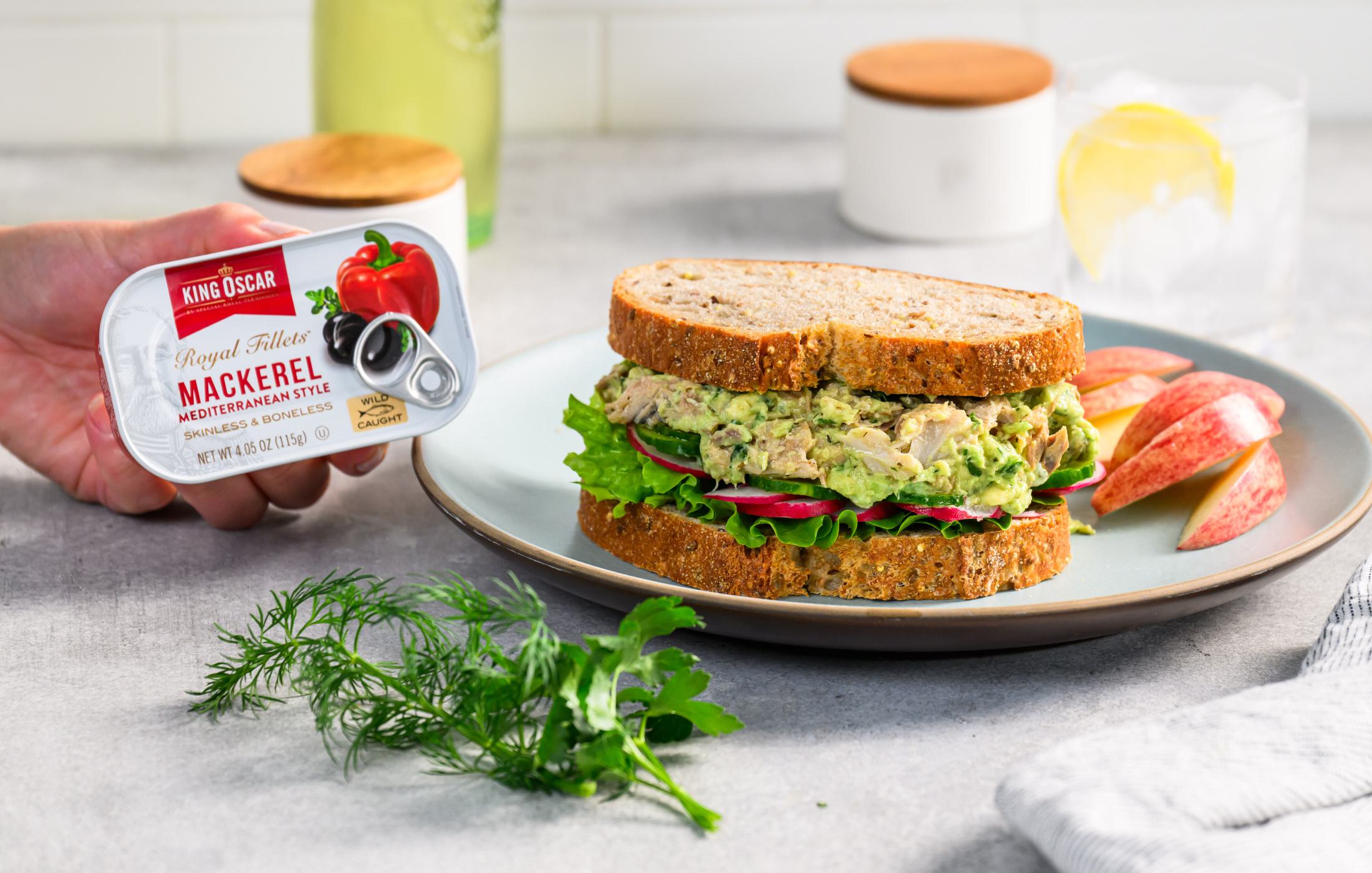 Green Goddess Mackerel Salad Sandwich