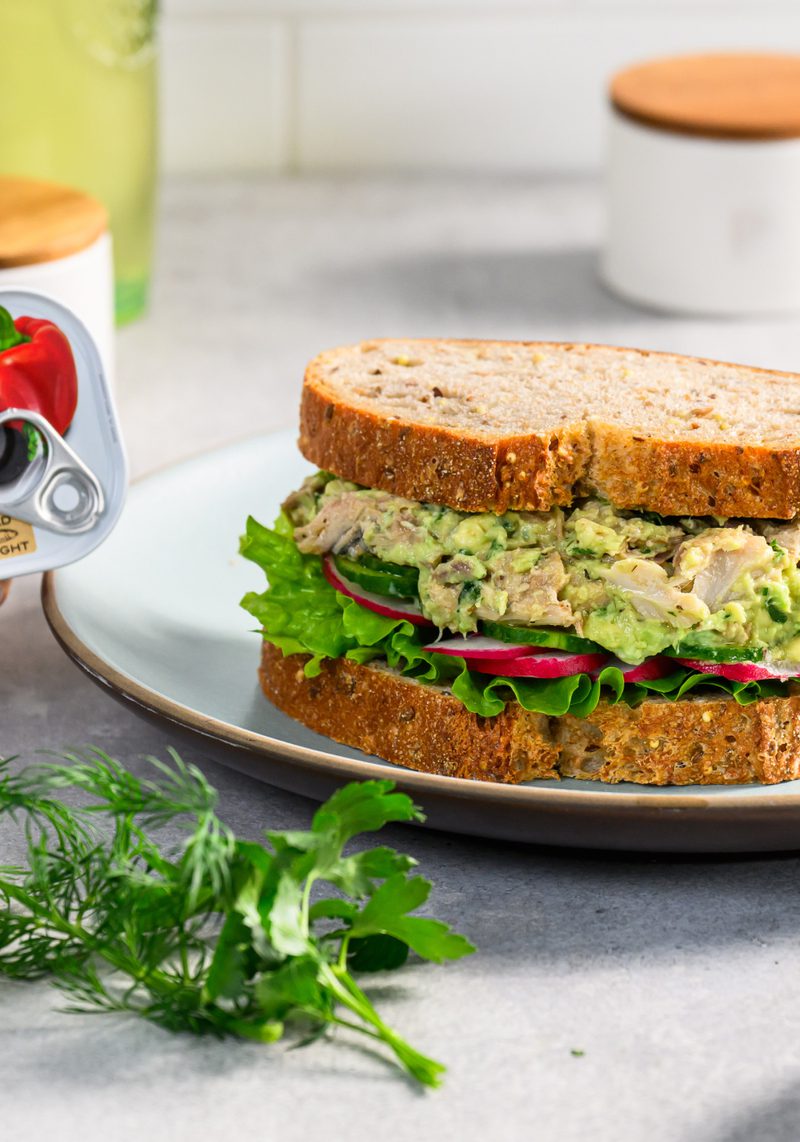 Green Goddess Mackerel Salad Sandwich