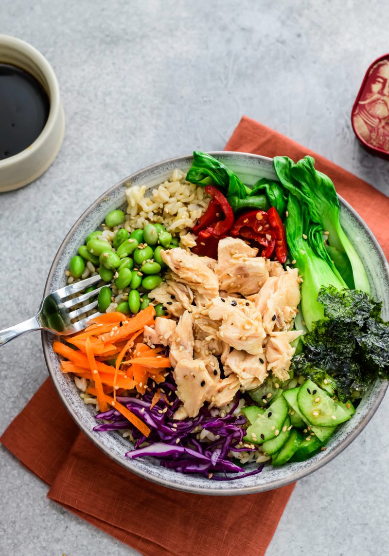 Healthy Asian Salmon Bowl