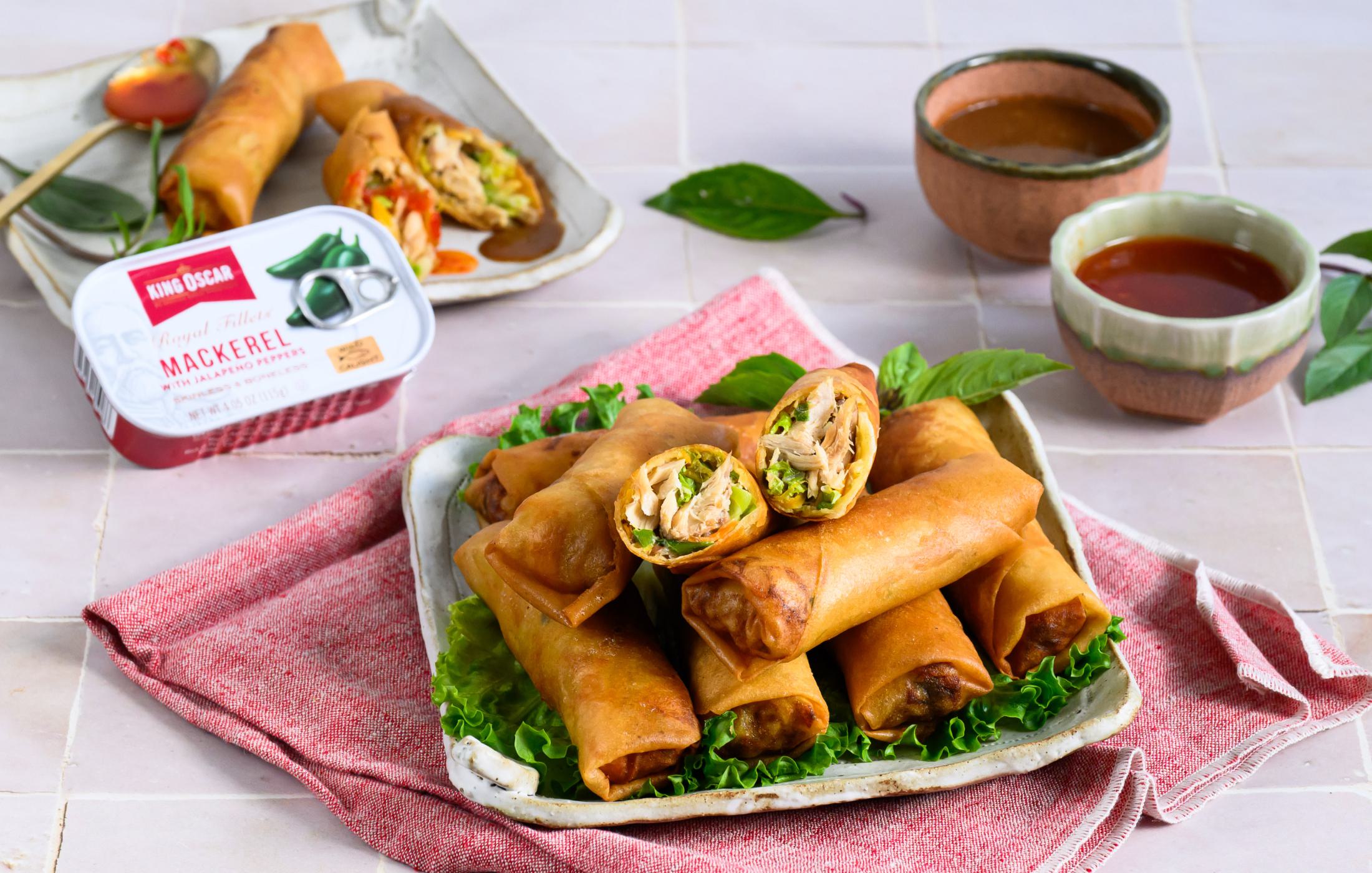 Jalapeño Mackerel Crispy Egg Rolls