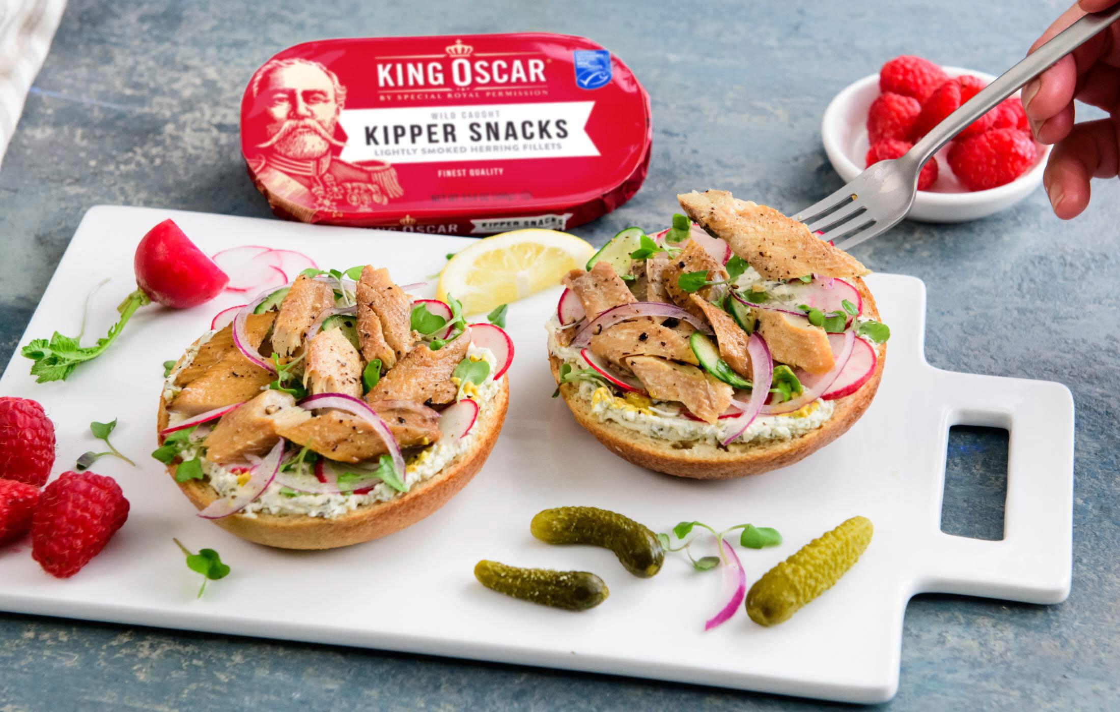Kipper Snacks Breakfast Bagel Sandwiches