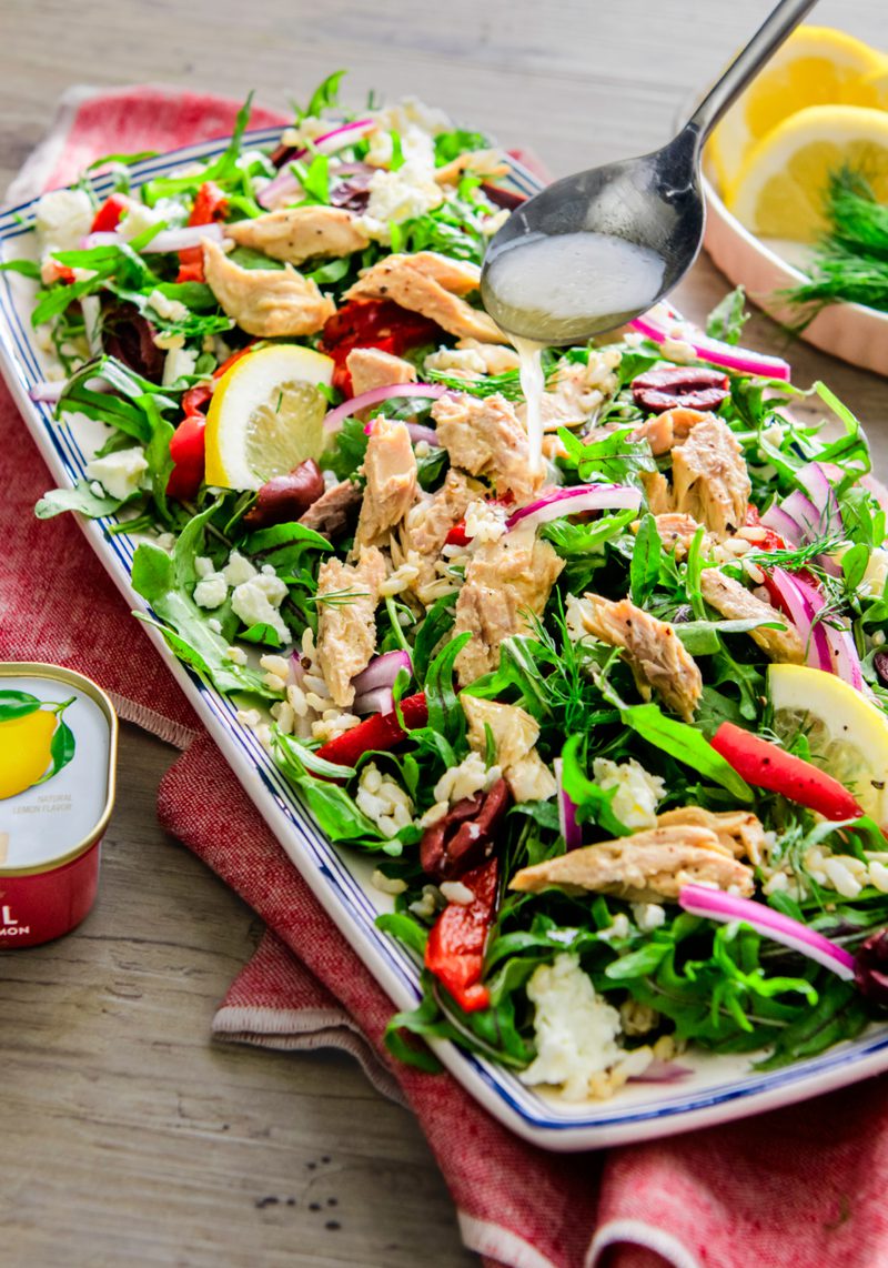 Lemon Mackerel & Arugula Grain Salad
