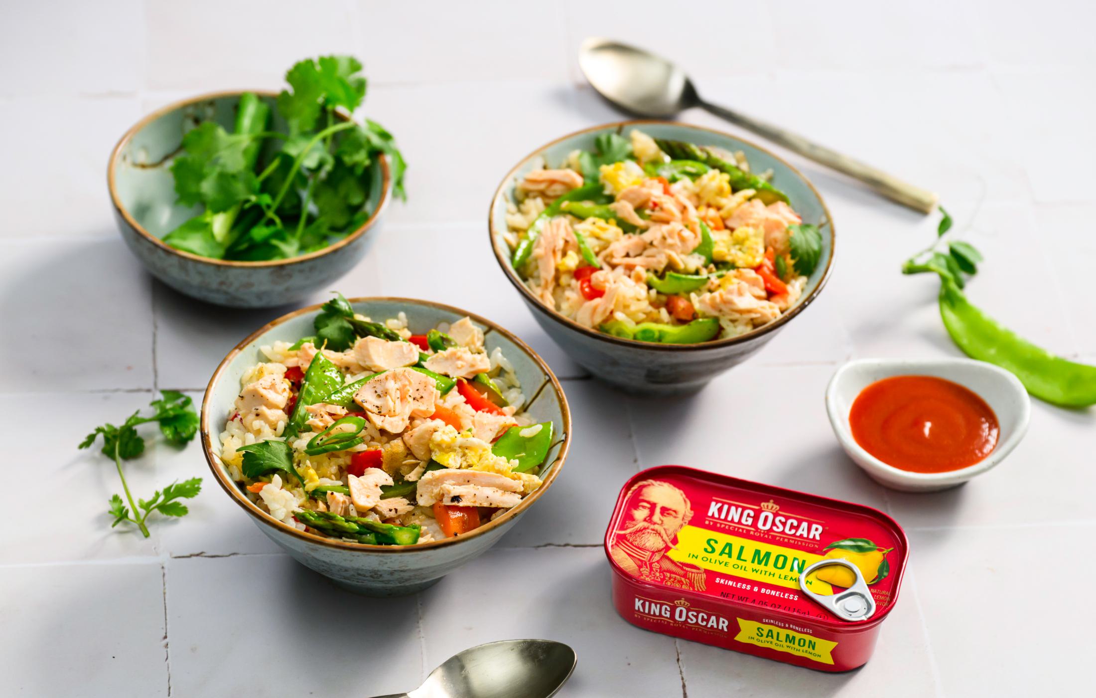 Lemon Salmon Fried Rice