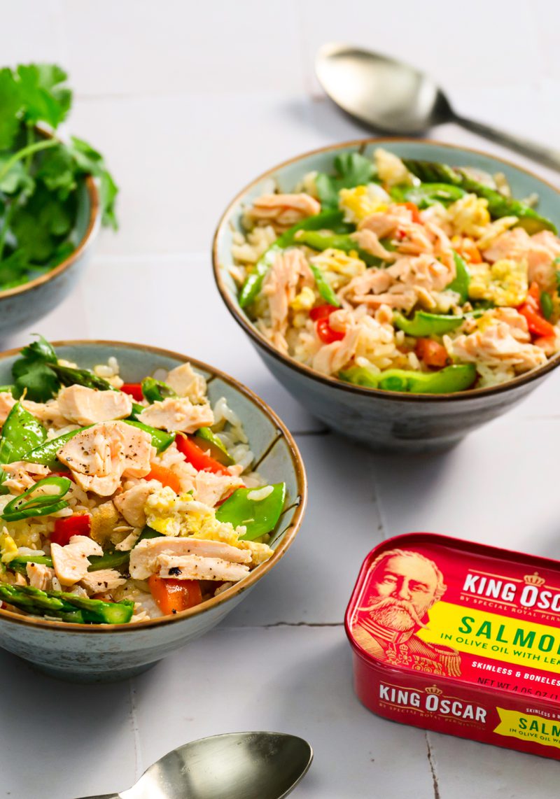 Lemon Salmon Fried Rice