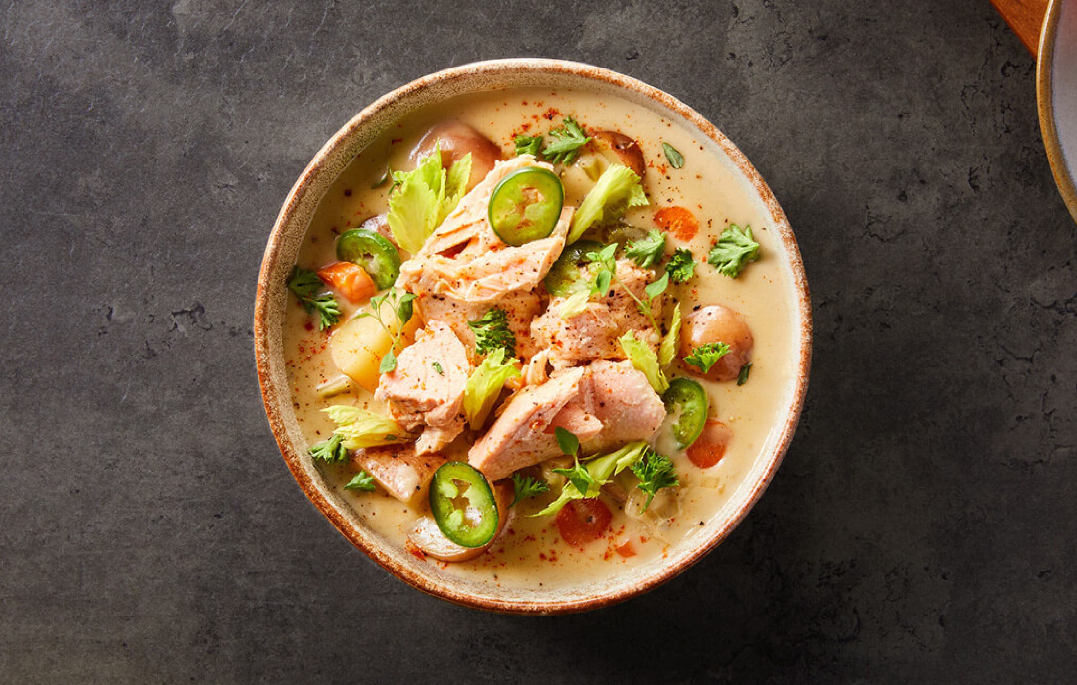 Lemon Salmon Potato Chowder