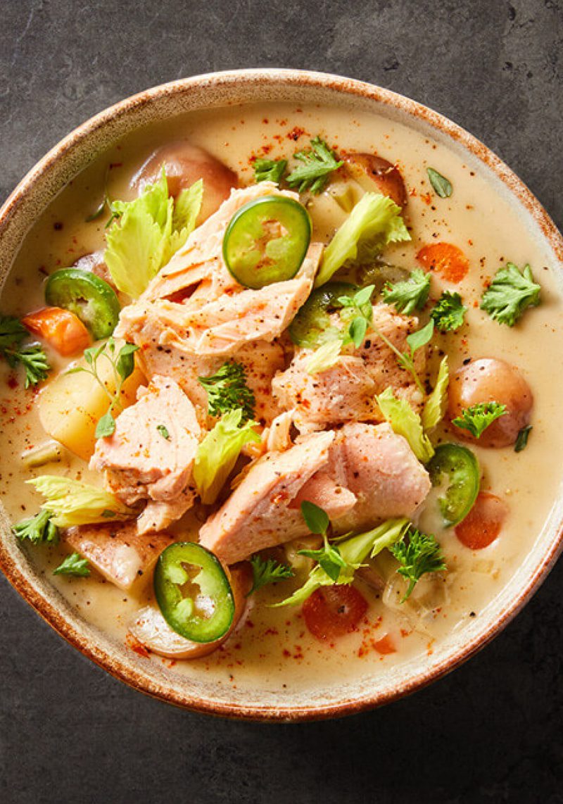 Lemon Salmon Potato Chowder