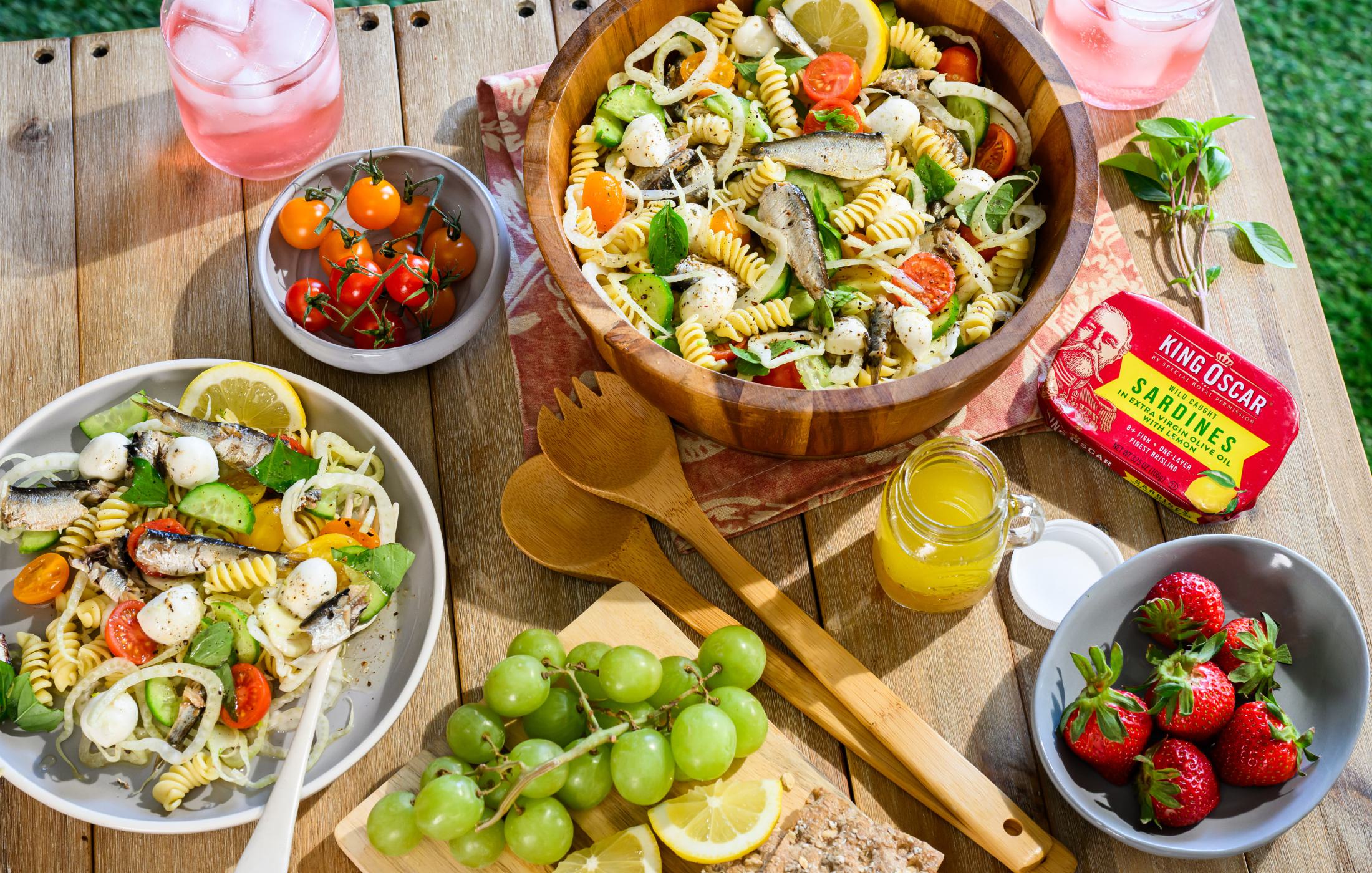 Lemon Sardine Fusilli & Fennel Pasta Salad