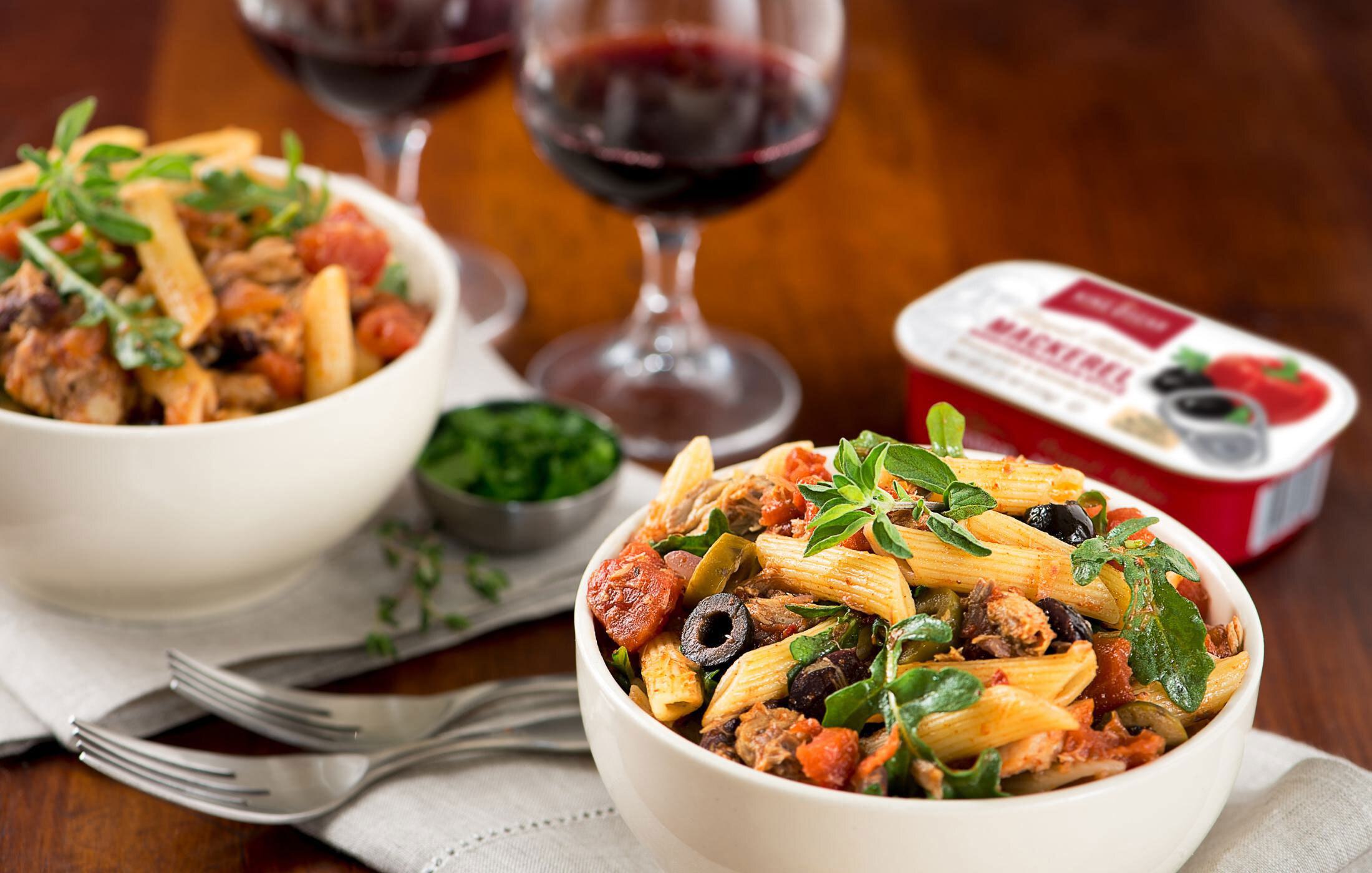 Mediterranean Mackerel Pasta