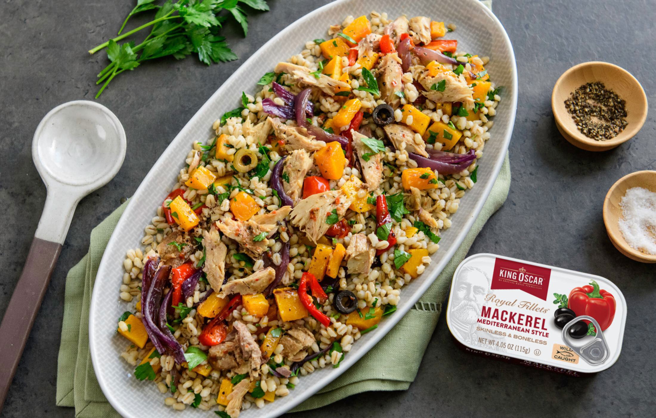 Mediterranean Mackerel with Roasted Butternut Squash & Farro