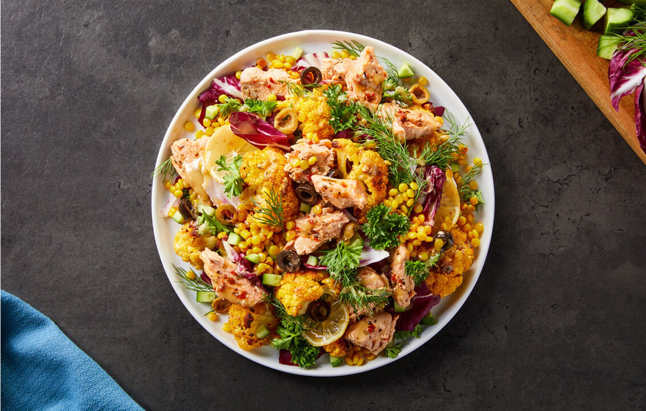 Mediterranean Salmon Couscous Salad
