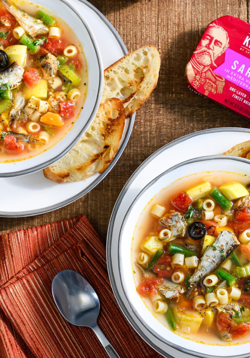 Mediterranean Sardine Minestrone Soup