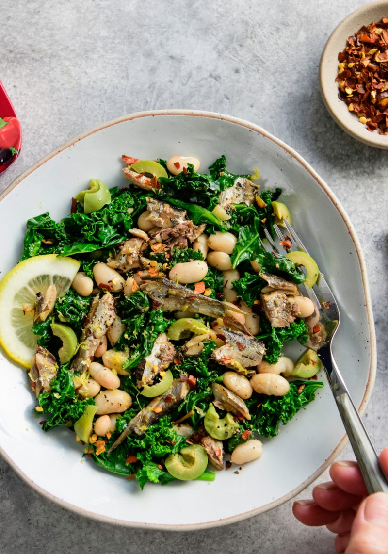 Mediterranean Sardines, Greens & Beans