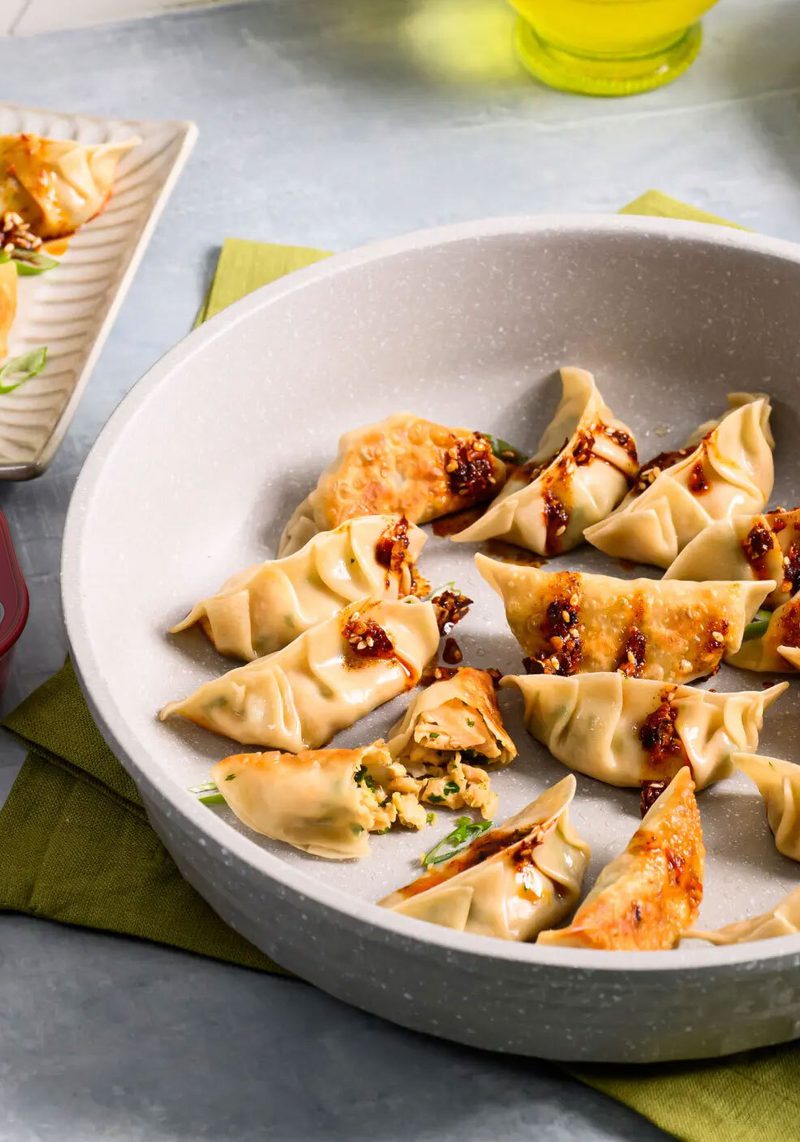Pan-Seared Salmon Dumplings