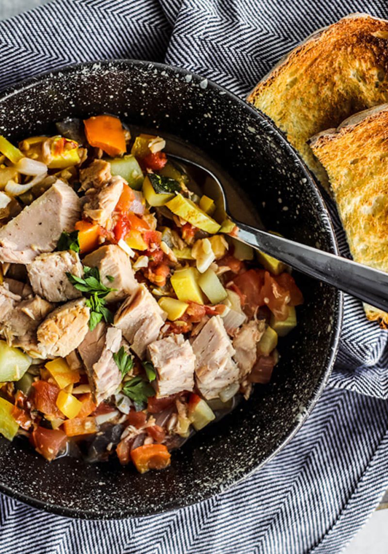 Royal Ratatouille with Yellowfin Tuna