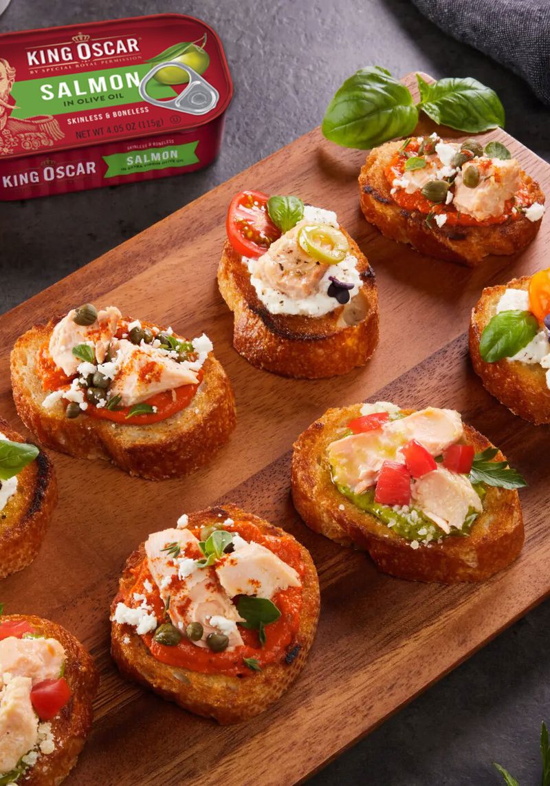 Salmon Crostini 3 Ways