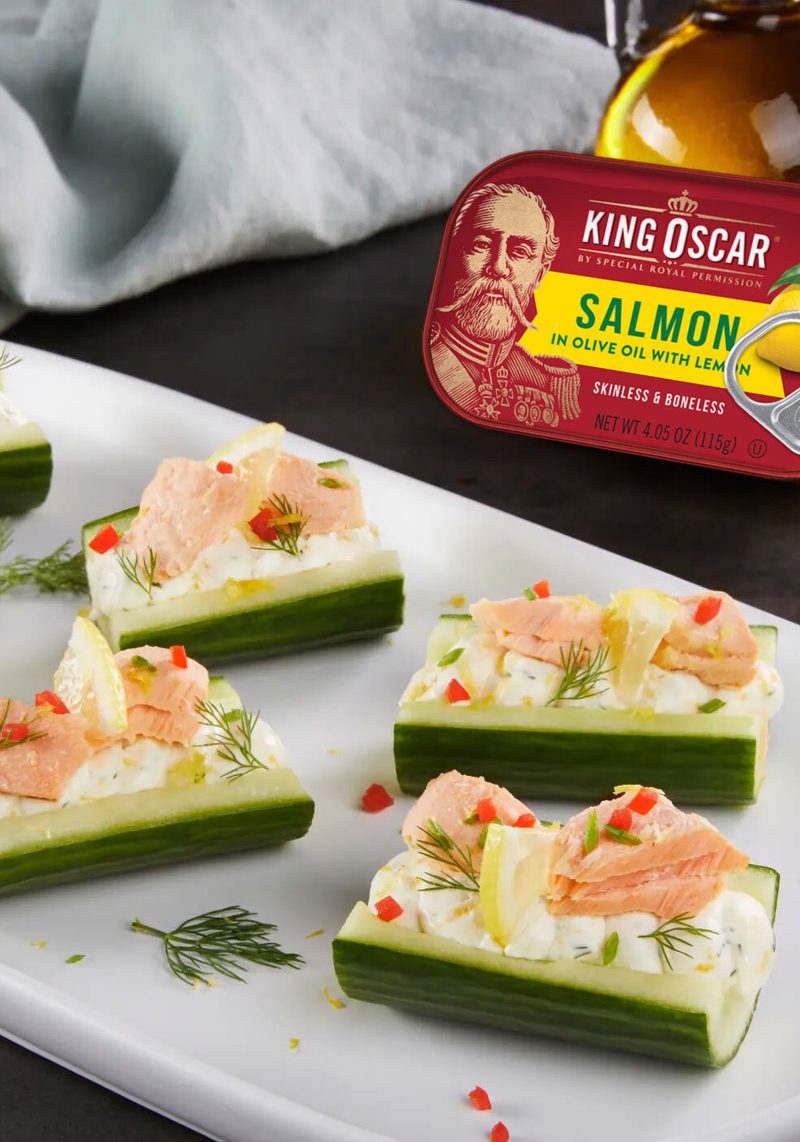 Salmon Cucumber Boats