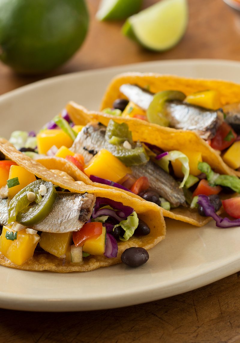 Sardine Fish Tacos with Fruit Salsa