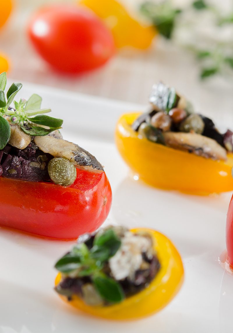 Sardine Tapenade Tomato Bites