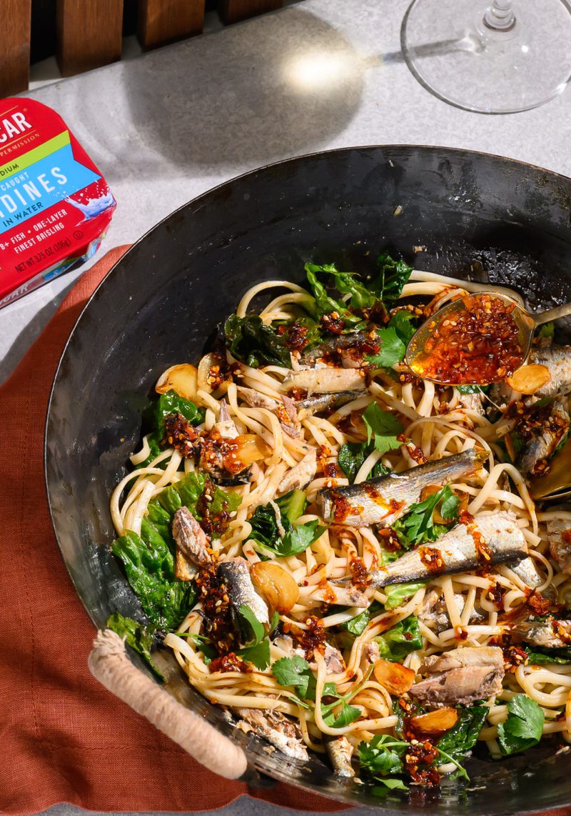 Sardines with Chili Crisp Noodles