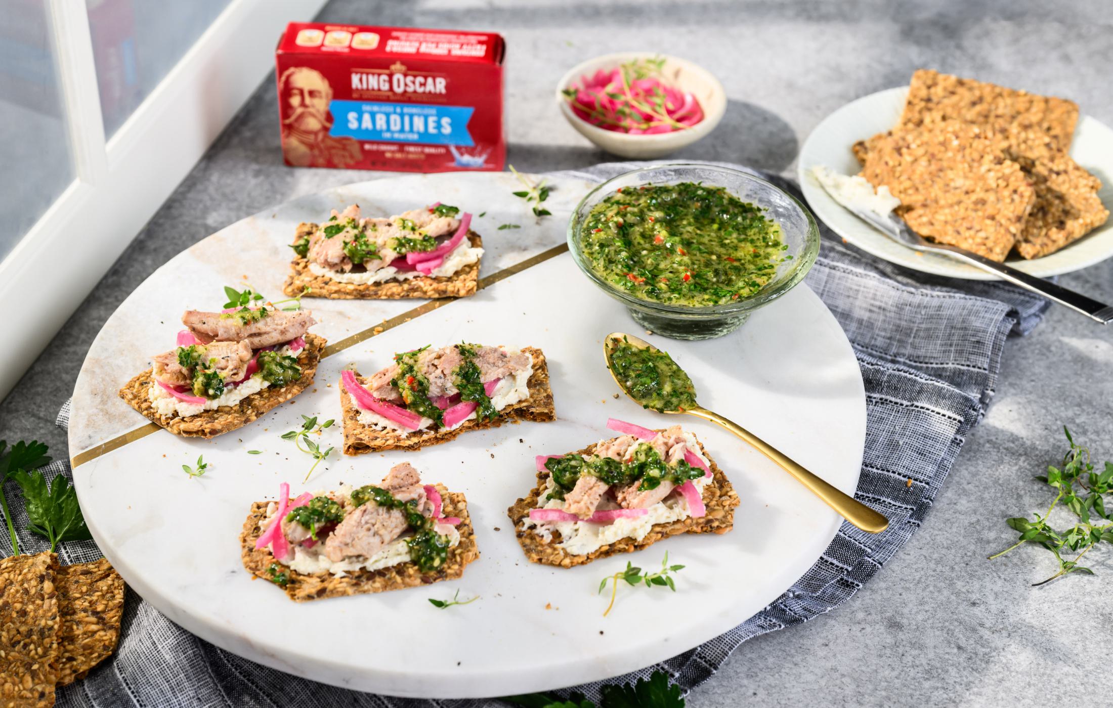 Skinless Boneless Sardine Bites Chimichurri