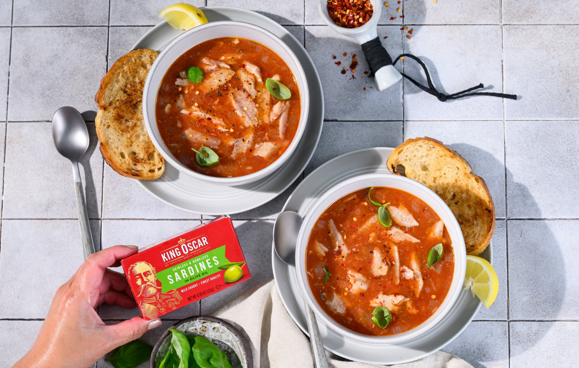 Skinless and Boneless Sardine Seafood Soup