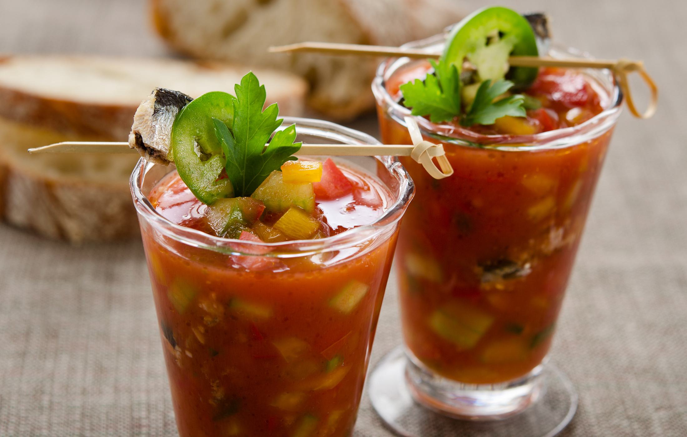 Spicy Sardine Gazpacho