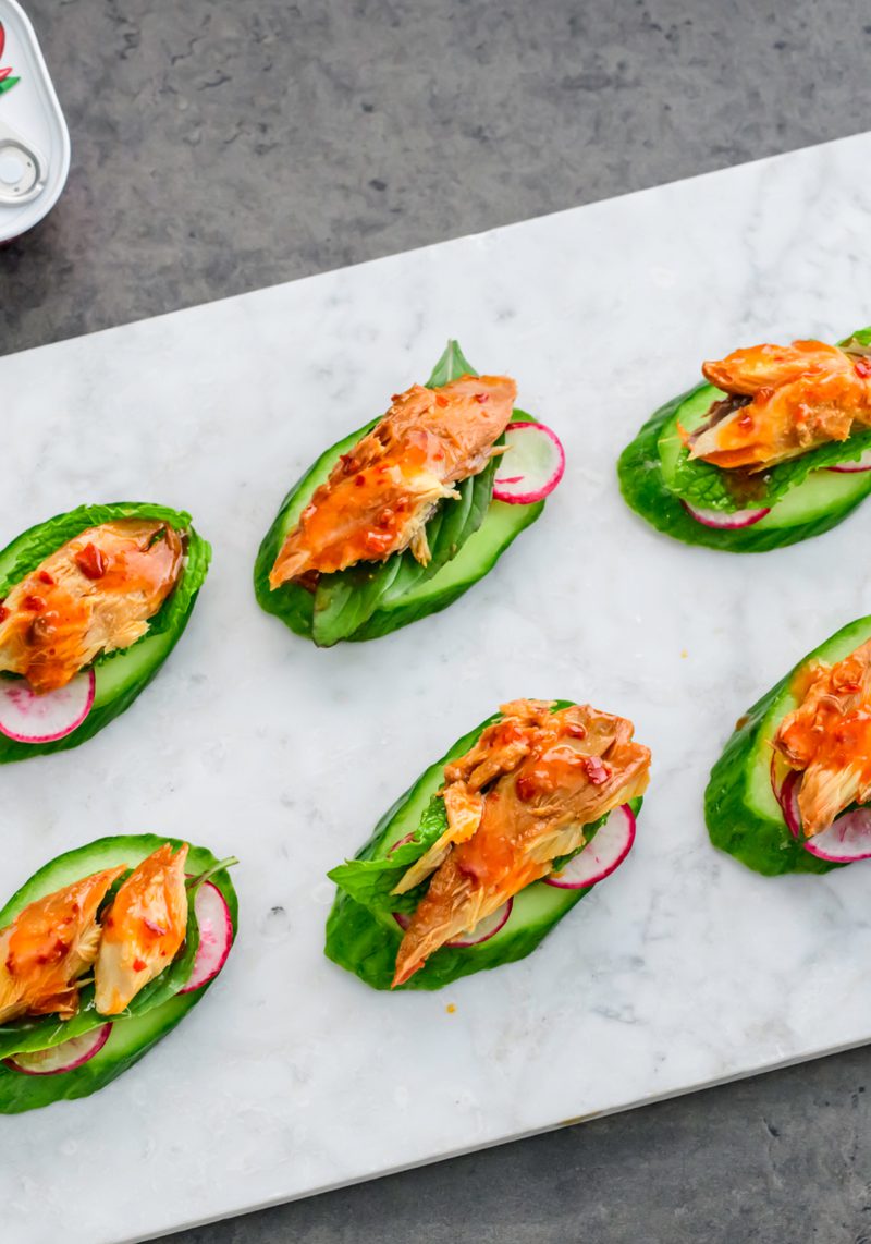 Sweet Thai Chili Mackerel Cucumber Bites