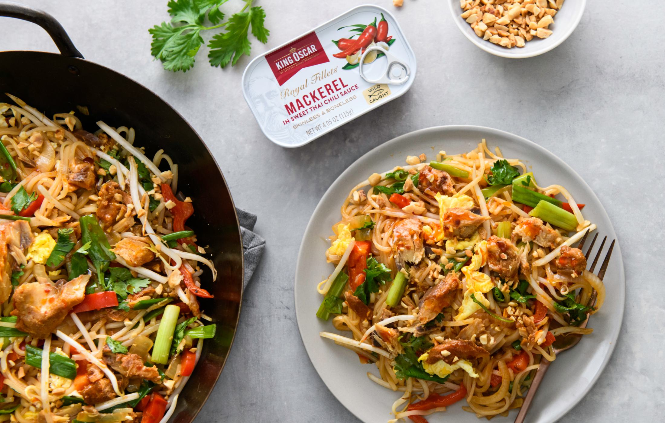 Sweet Thai Chili Mackerel Pad Thai