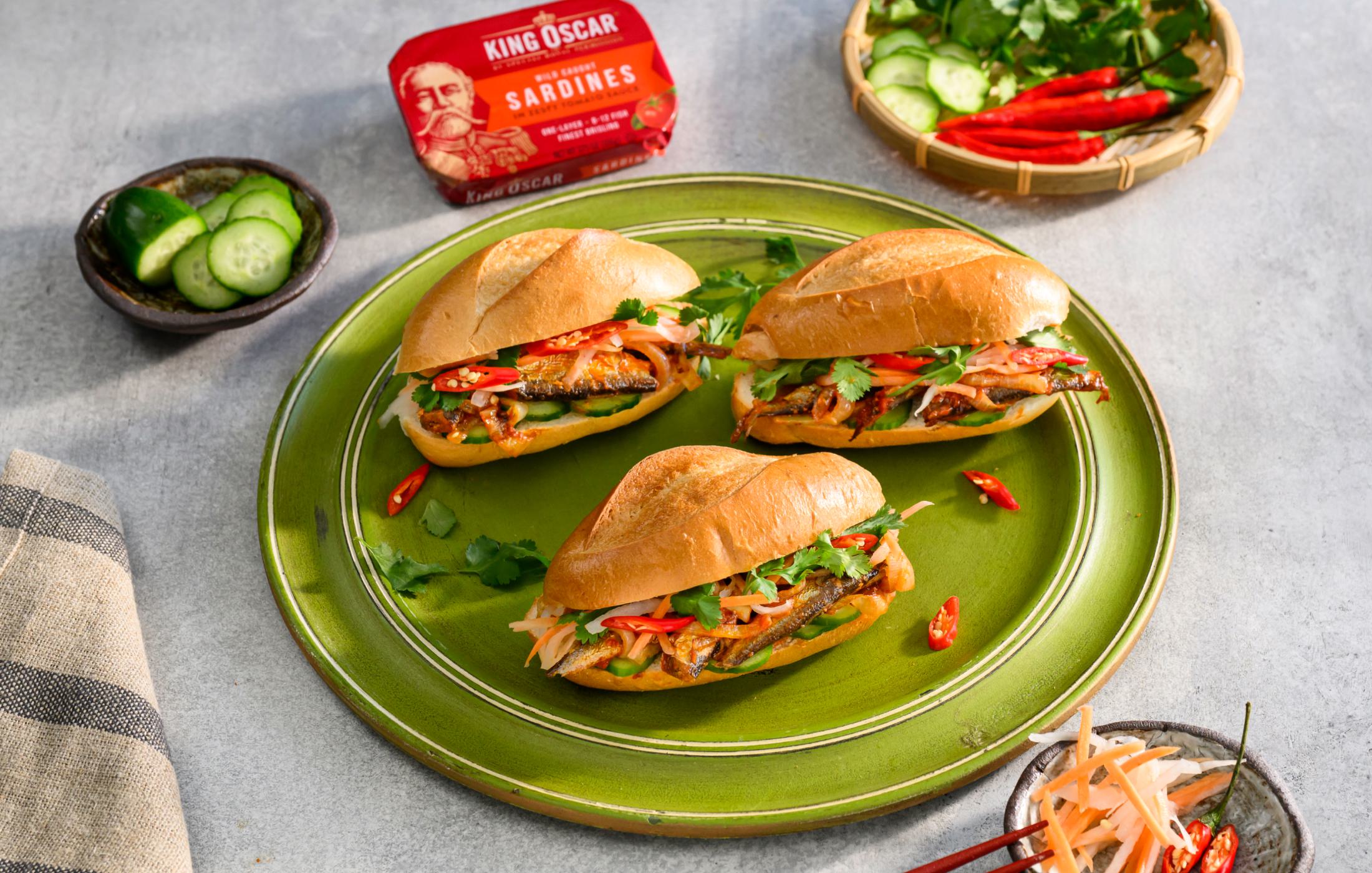 Zesty Tomato Vietnamese Sardine Banh Mi