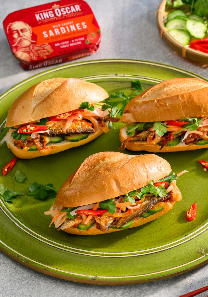 Zesty Tomato Vietnamese Sardine Banh Mi